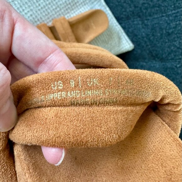 NWOT Varley Giles Quilted Slides in Chestnut 9 - Picture 4 of 4